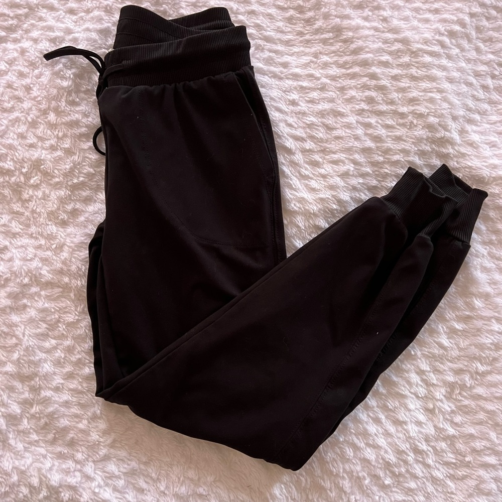 Black athletic joggers